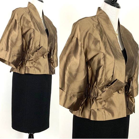 ESCADA Silk Formal Evening Kimono Jacket Sz 34 (4) - Picture 2 of 16